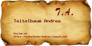 Teitelbaum Andrea névjegykártya